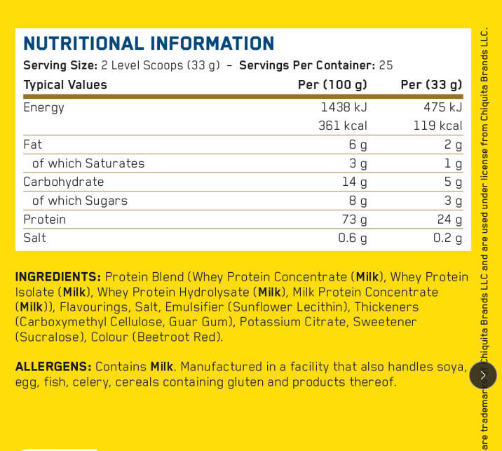 Whey concentrée - Critical Whey - Smoothie Chiquita Banane Fraise 3/3