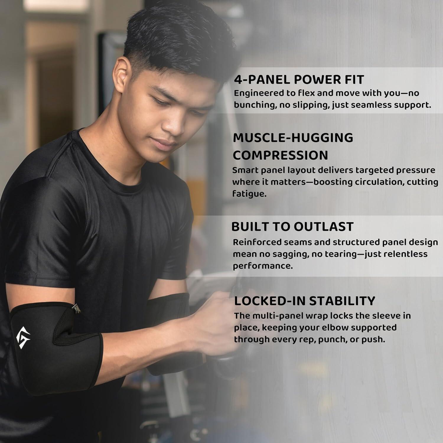 AQF 7mm Neoprene Elbow Sleeves (Pair) Elbow Support | Unisex