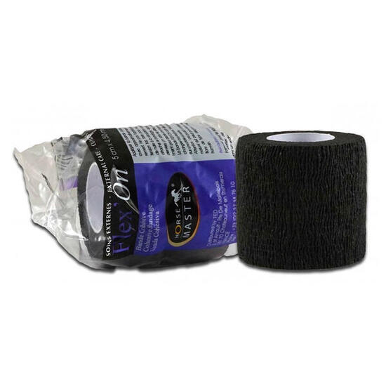 Bande cohésive Flex'On 5cm x 4,5m Horse Master noir