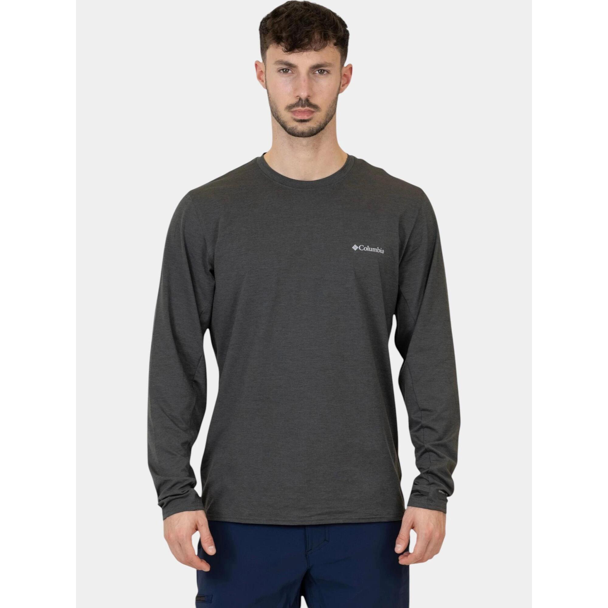 Columbia - Sport T-shirt Homme Tech Trail Crew Ii - T-shirt Manches Longues - Gris - 40 M - Decathlon