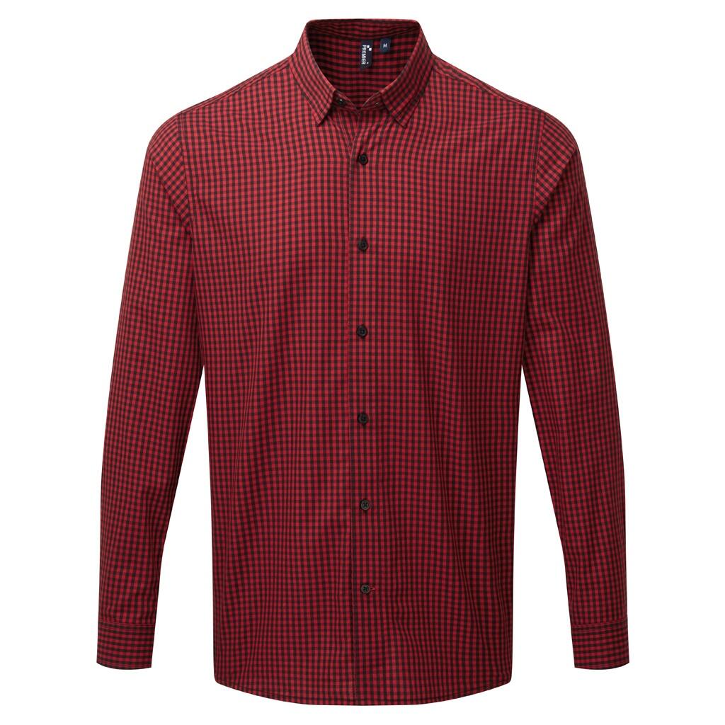Premier Mens Maxton Check Long Sleeve Shirt