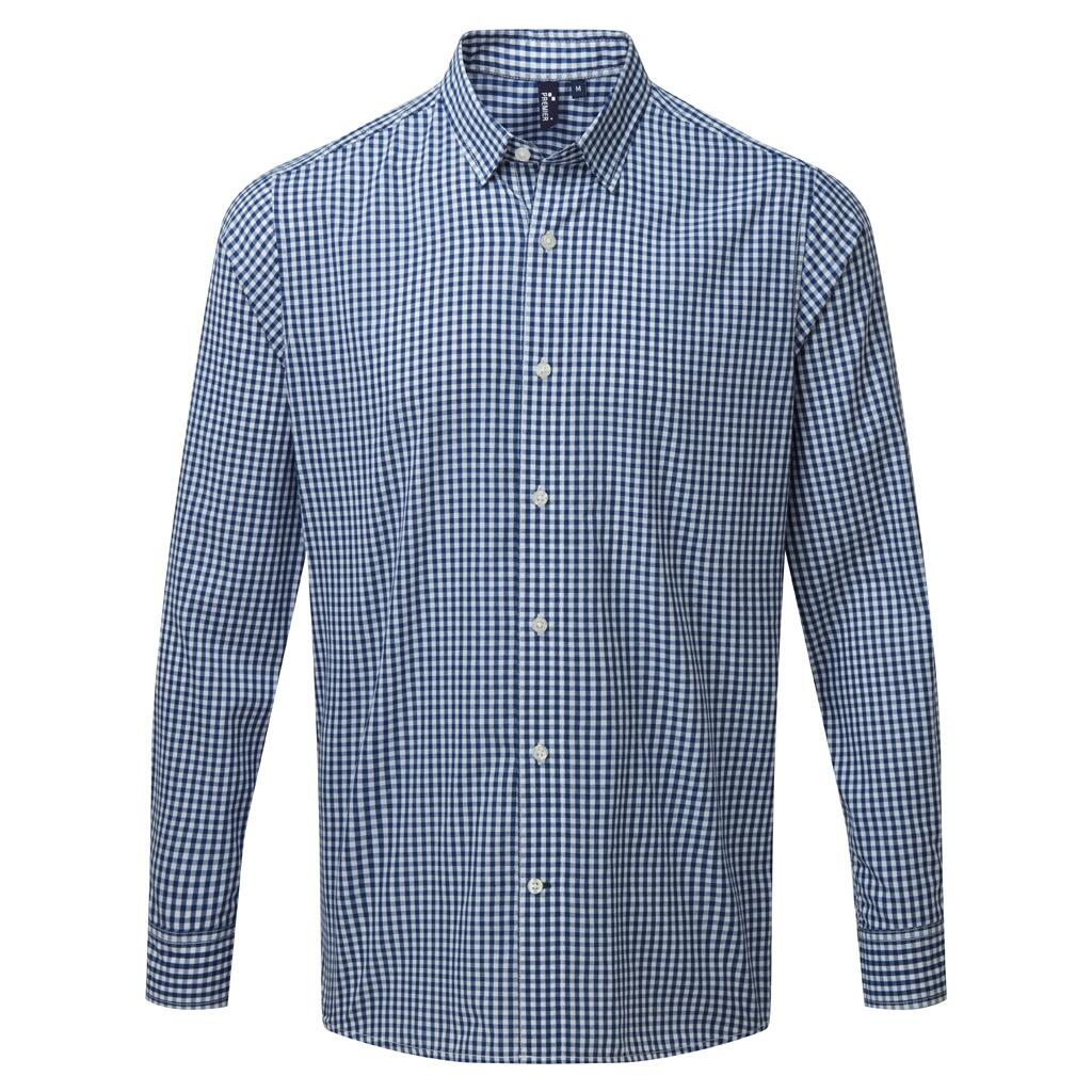 Premier Mens Maxton Check Long Sleeve Shirt