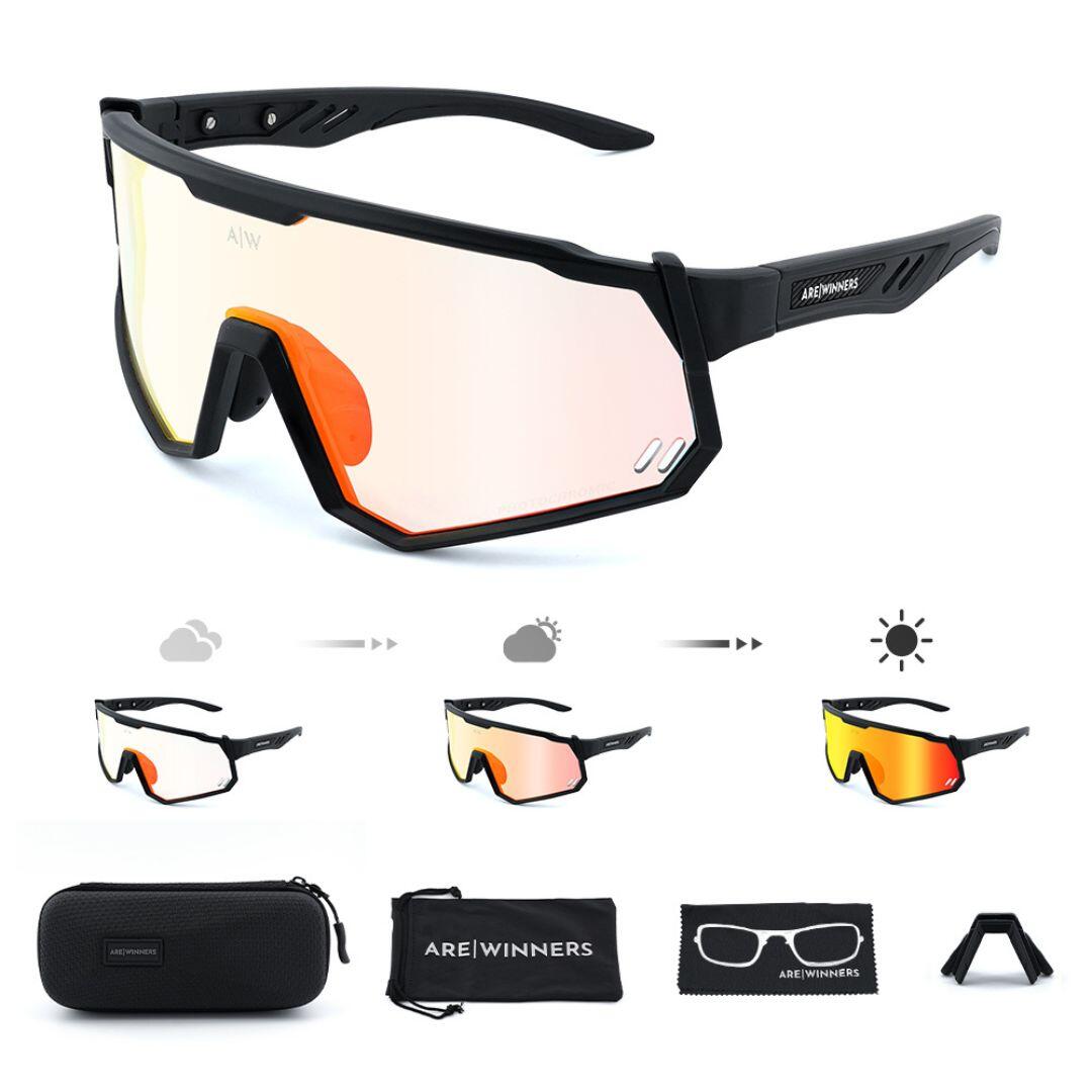 Are Winners - Lunettes Vélo Adulte Photochromique Are Winners Ultra Black - Lunettes De Soleil - Noir|rouge - Taille Unique - Decathlon