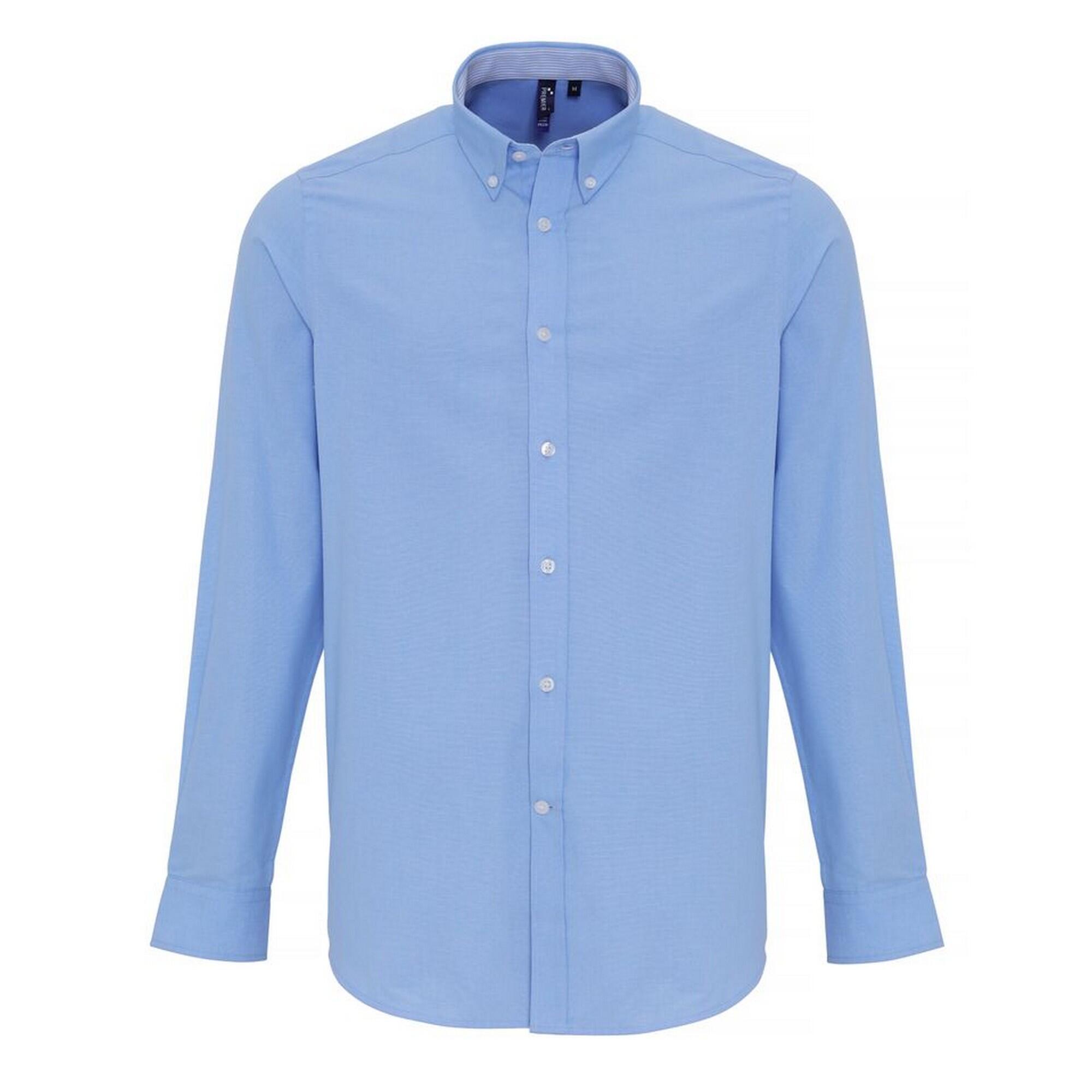 Premier Mens Cotton Rich Oxford Stripe Shirt