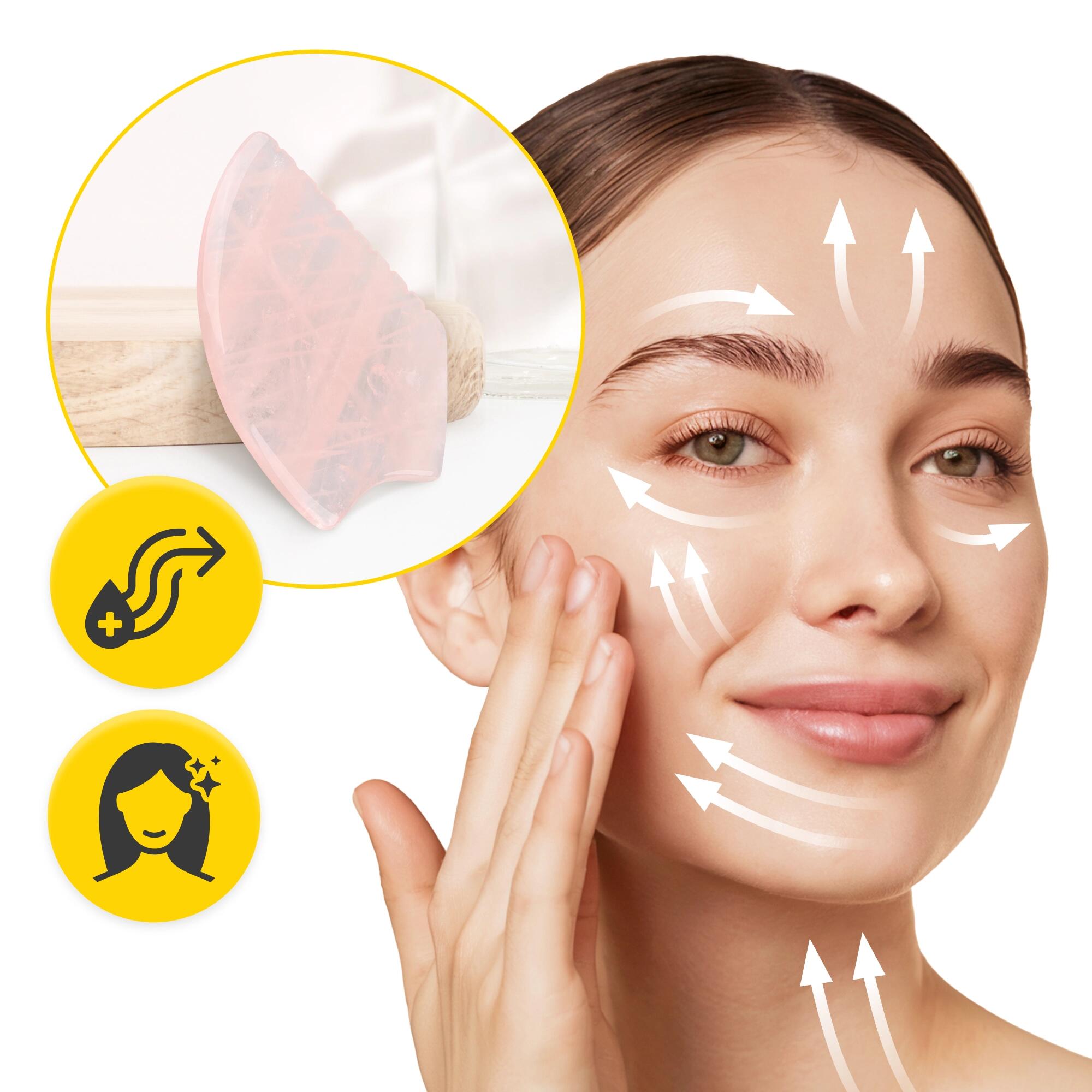 Gua Sha Stein Naturstein Gesichtsmassage Anti-Aging Massagetool 4FIZJO 3/7
