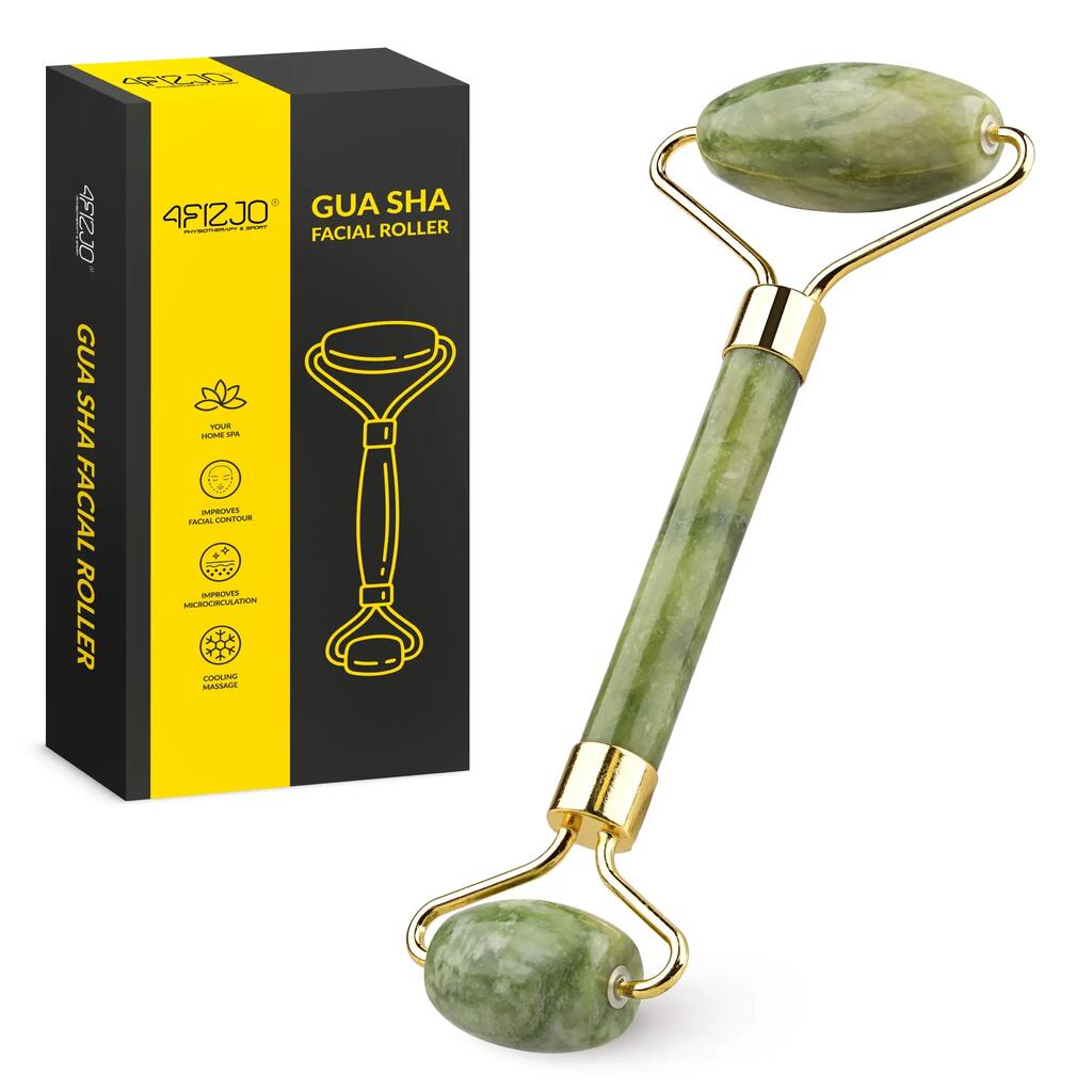 Ролер за лице Gua Sha 4FIZJO естествен 14,5 см масаж лимфен дренаж