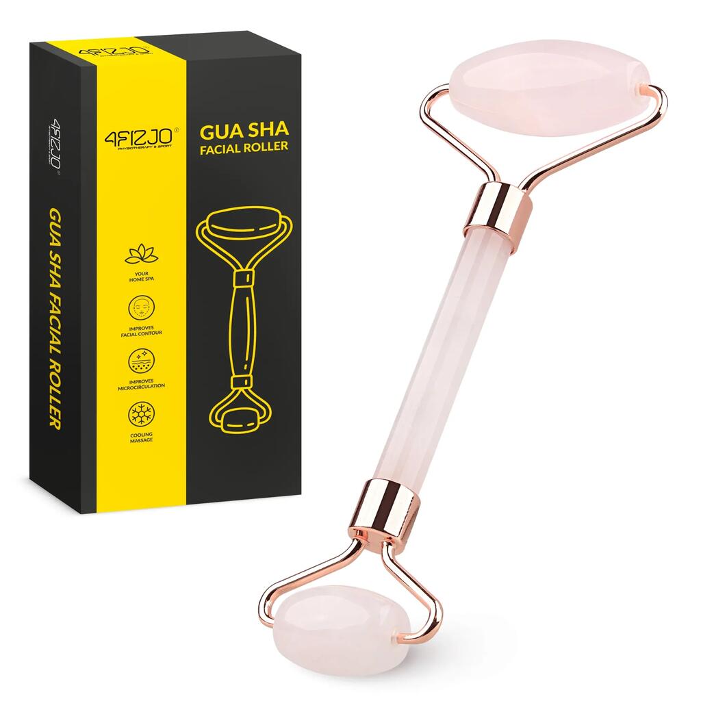 Ролер за лице Gua Sha 4FIZJO естествен 14,5 см масаж лимфен дренаж