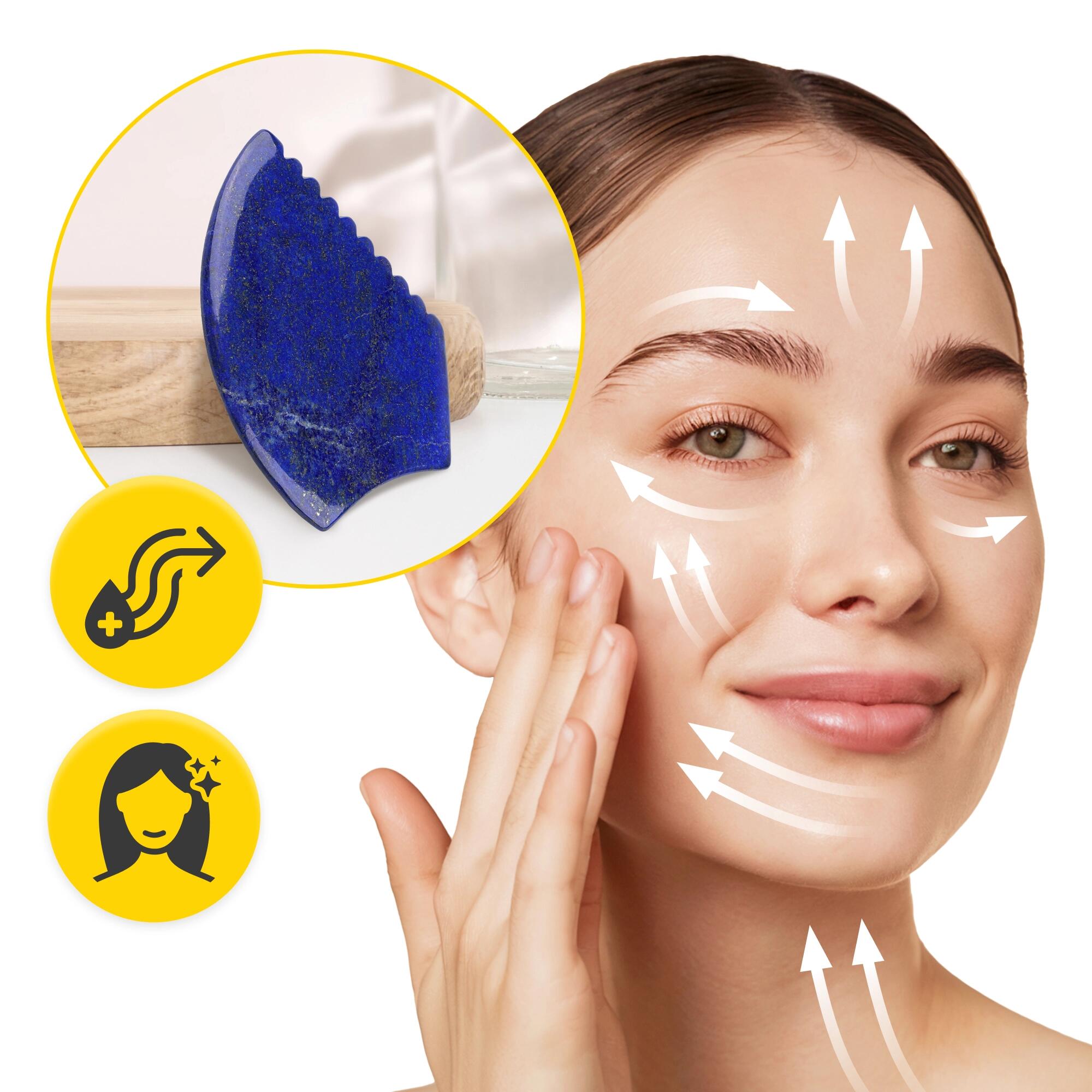 Gua Sha Stein Naturstein Gesichtsmassage Anti-Aging Massagetool 4FIZJO 3/7