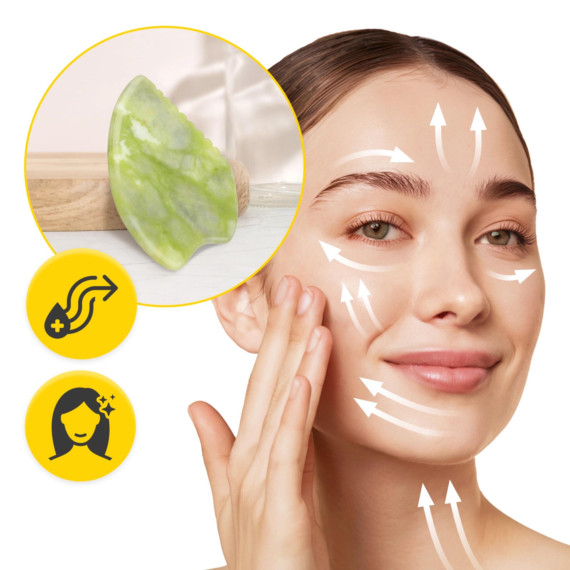 Gua Sha Stein Naturstein Gesichtsmassage Anti-Aging Massagetool 4FIZJO 4/7