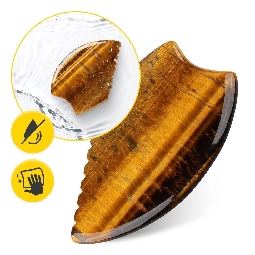 Karbowany kamień Gua Sha z naturalnego minerału do liftingu 4FIZJO