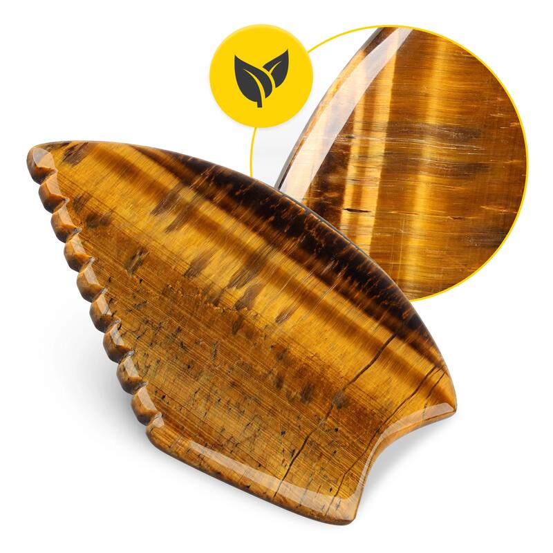 Piatră Gua Sha canelată din mineral natural pentru lifting 4FIZJO