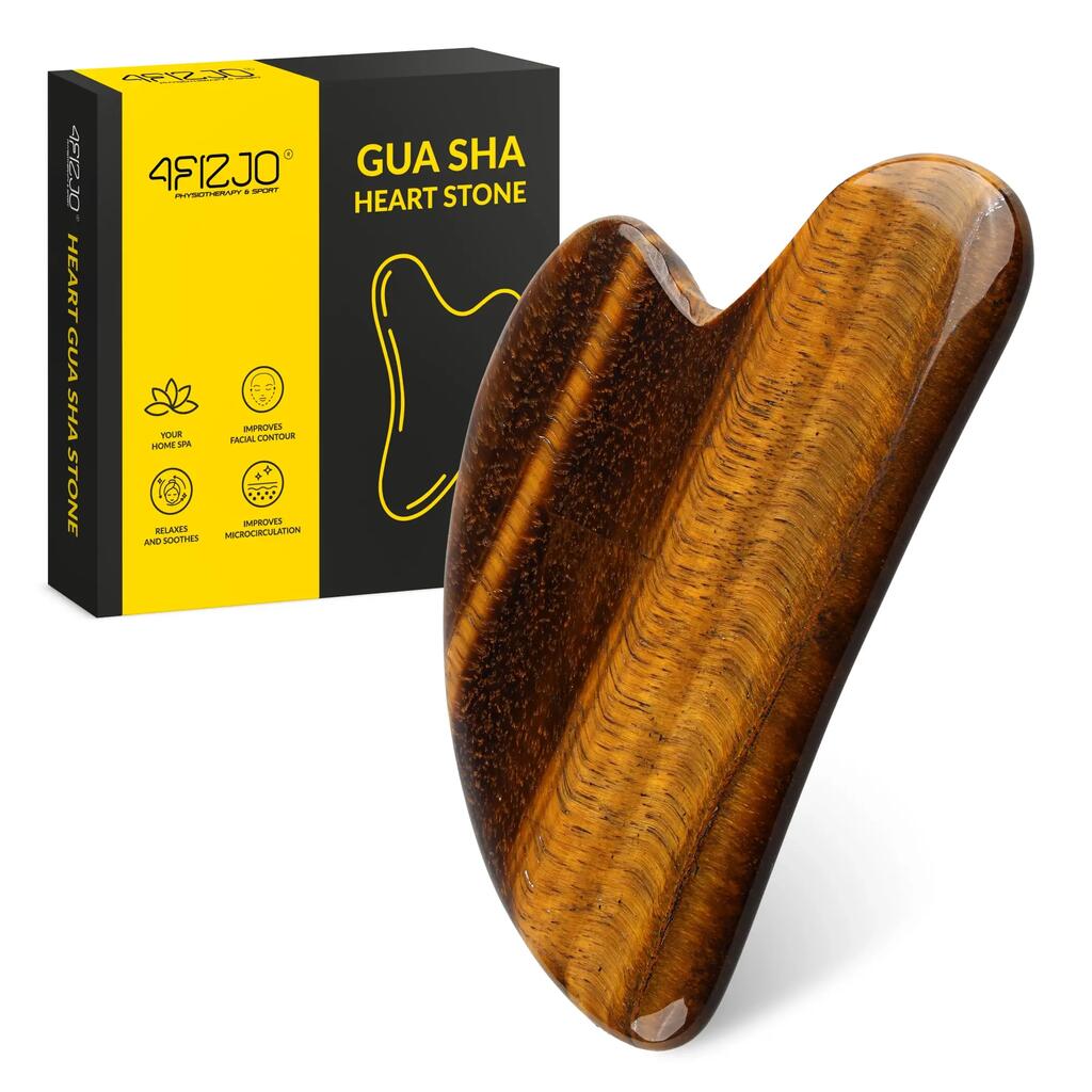 Камък Gua Sha 4FIZJO естествен 8x5 см масаж лице лимфен дренаж