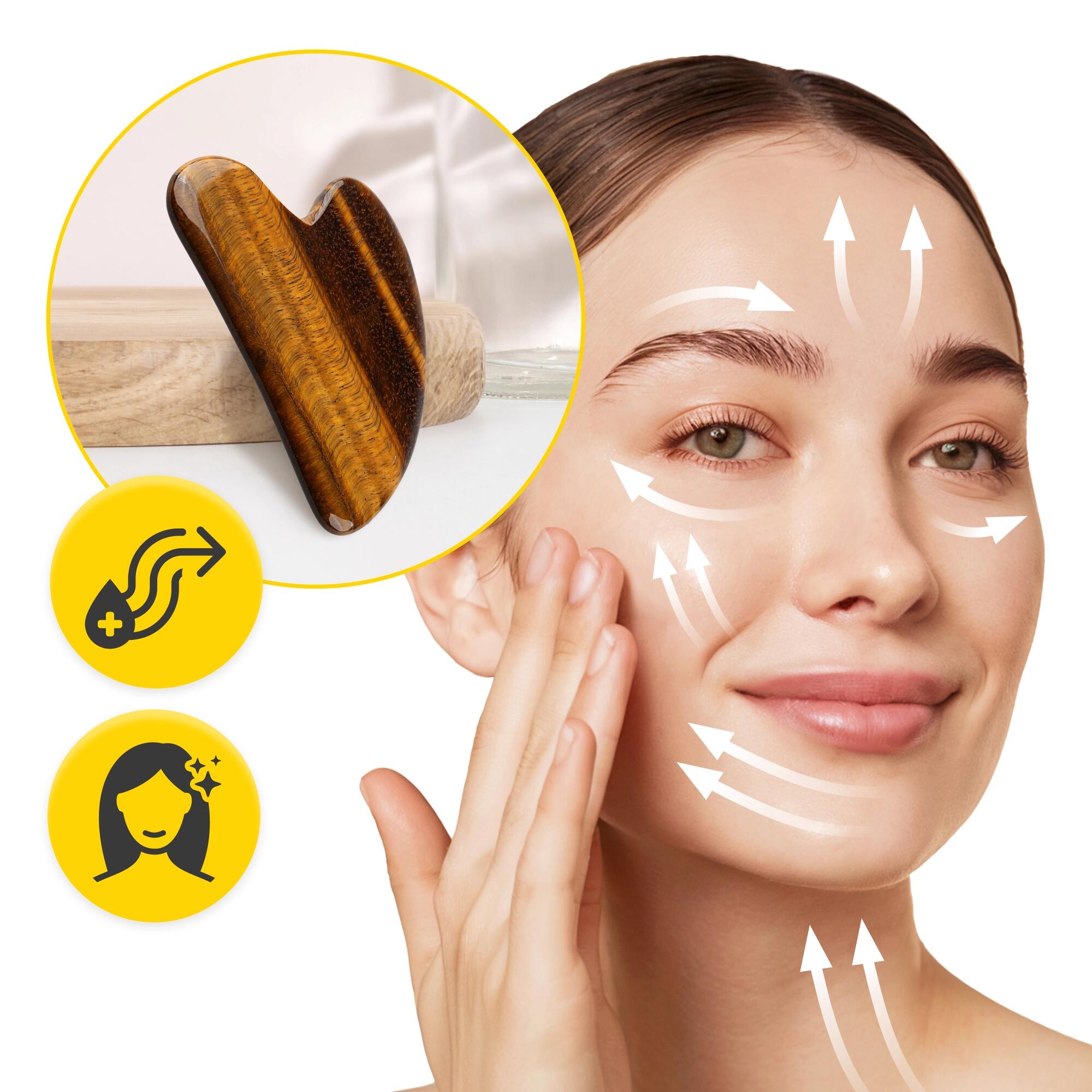 Gua Sha Stein Klassischer Naturstein Gesichtsmassage Tool 4FIZJO 5/7