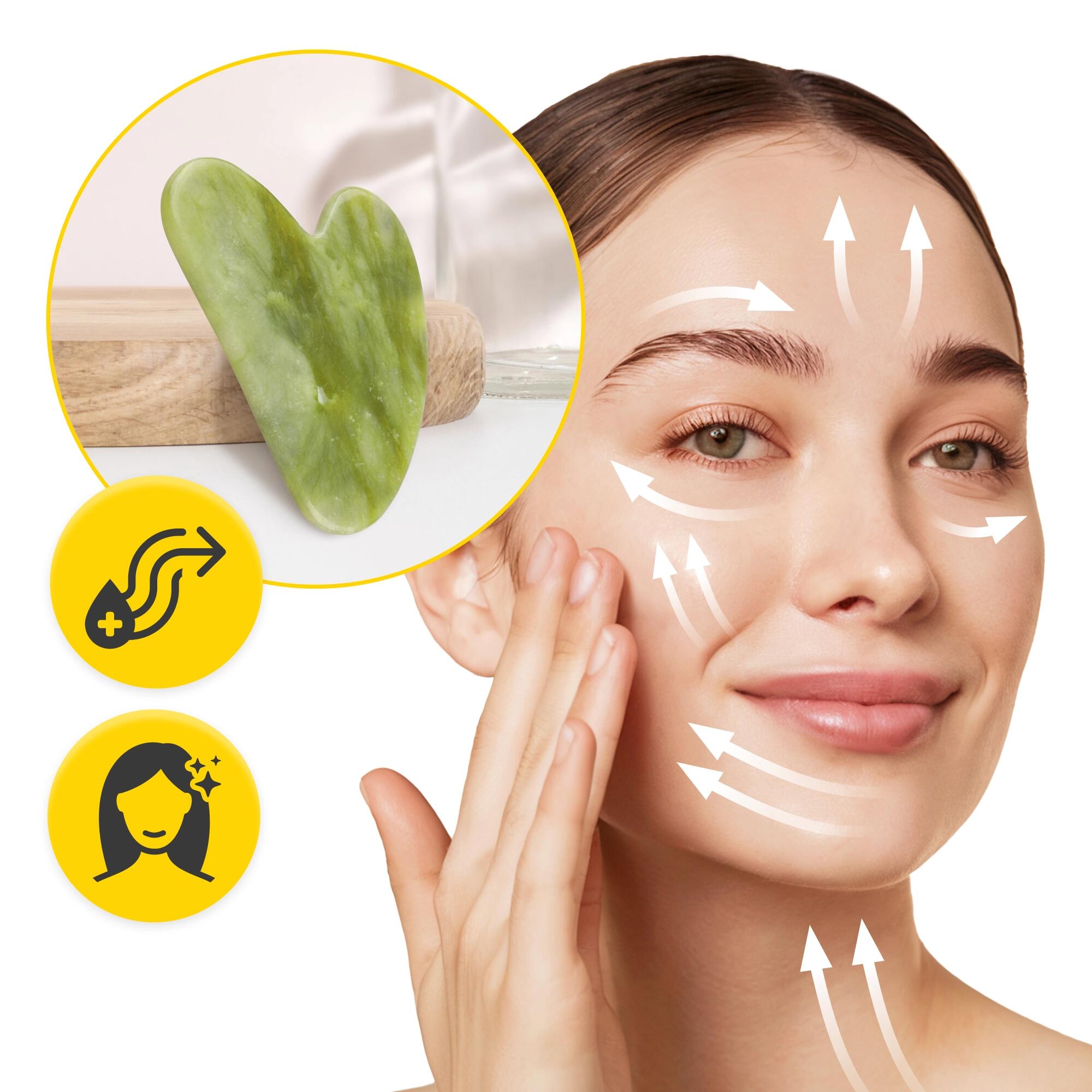 Gua Sha Stein Klassischer Naturstein Gesichtsmassage Tool 4FIZJO 5/7