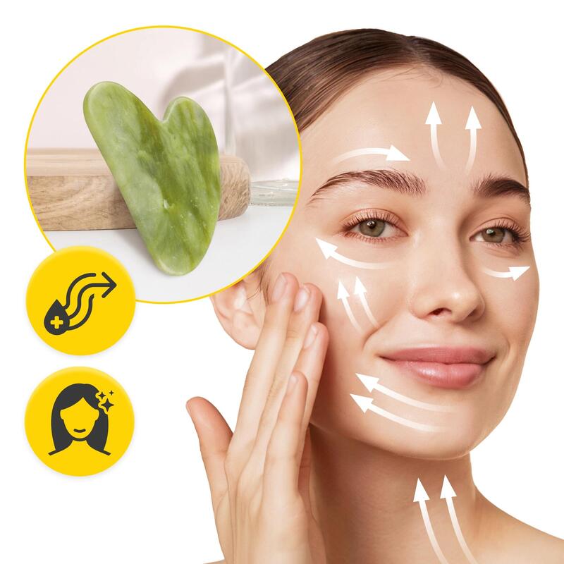 Piatră Gua Sha clasică din mineral natural pentru lifting 4FIZJO