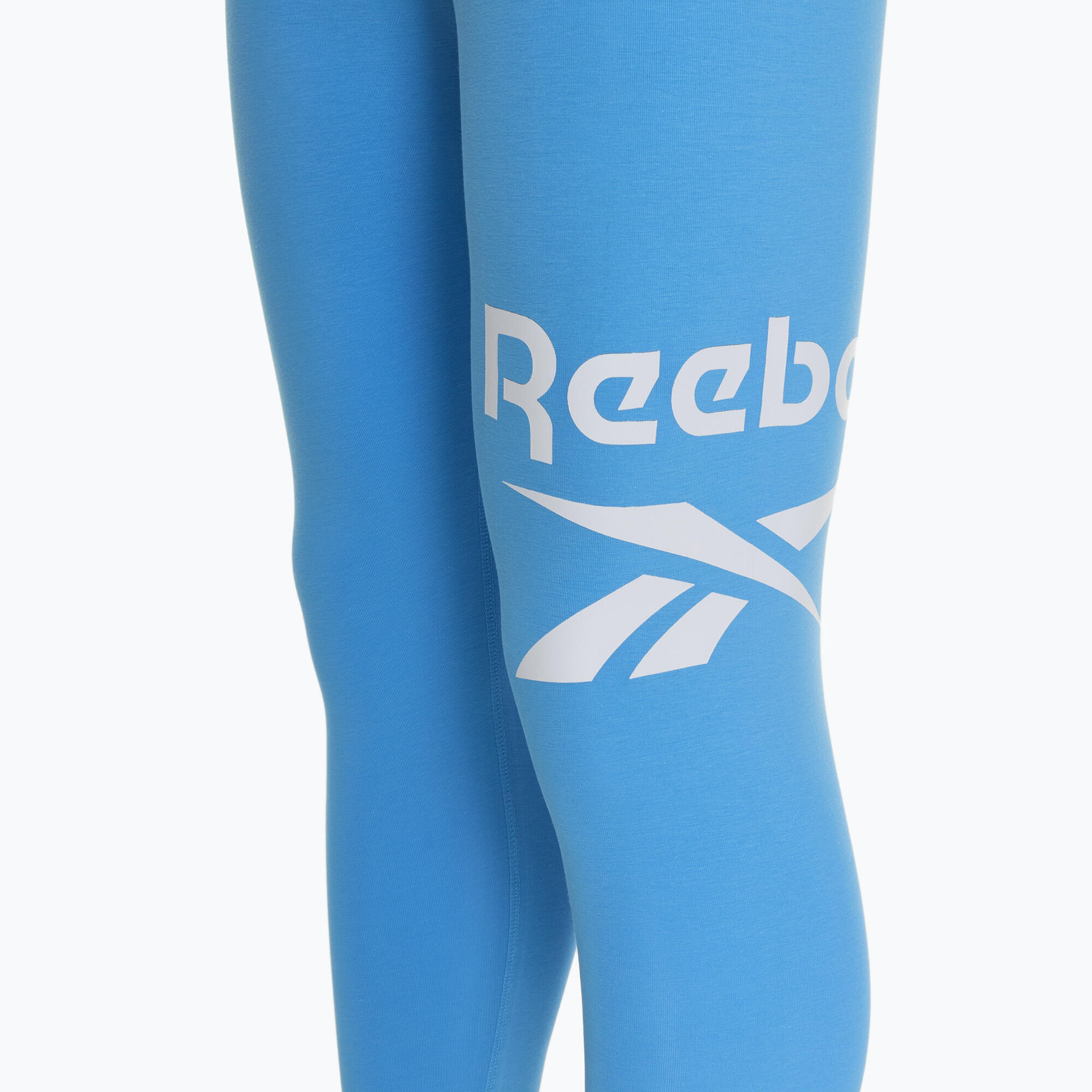 Reebok Identity Legging coton logo bleu cobalt S, mi-haute, 2 poches 4/5
