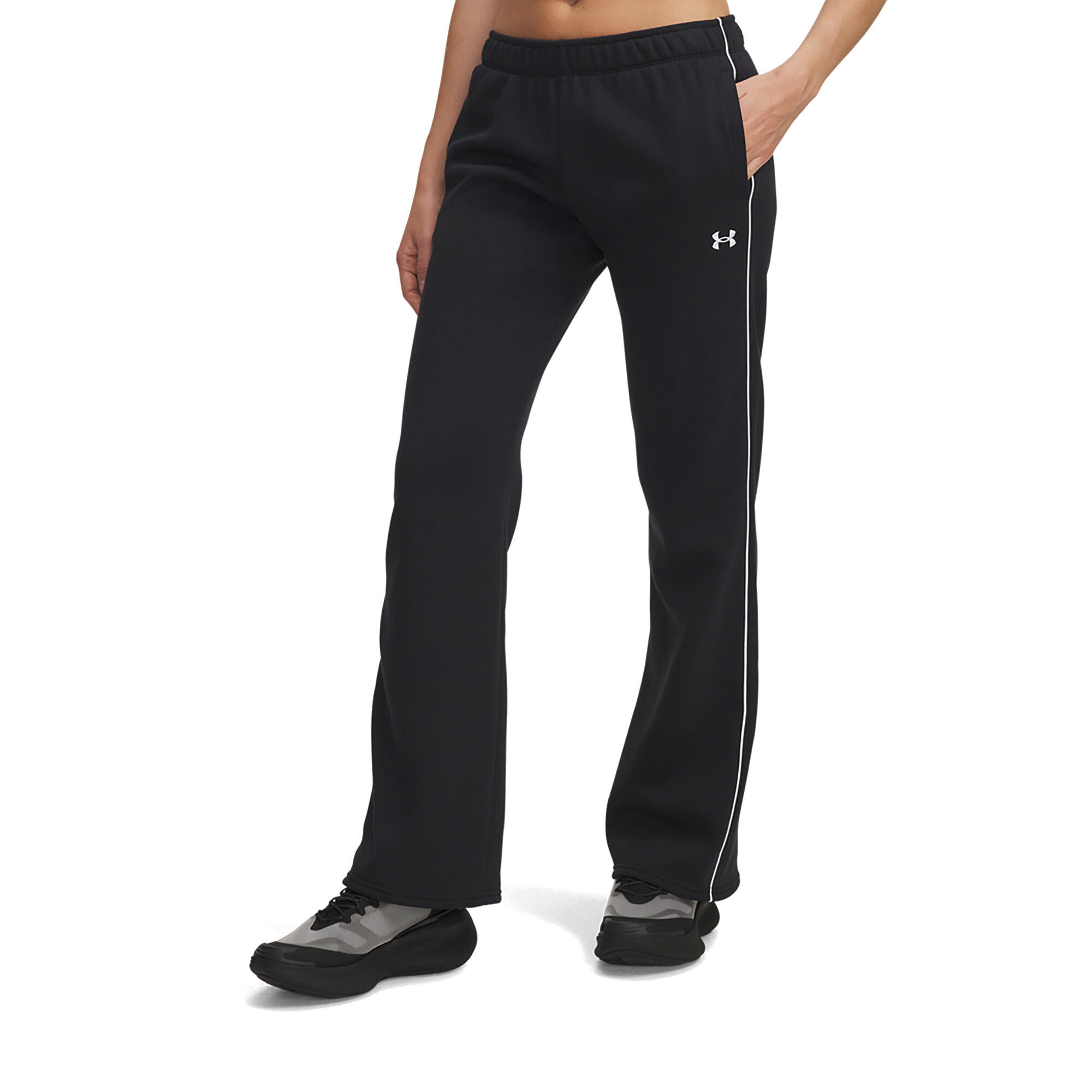 Spodnie Dresowe Damskie UA RIVAL FLC PIPED PANT 6003711-003 5/5