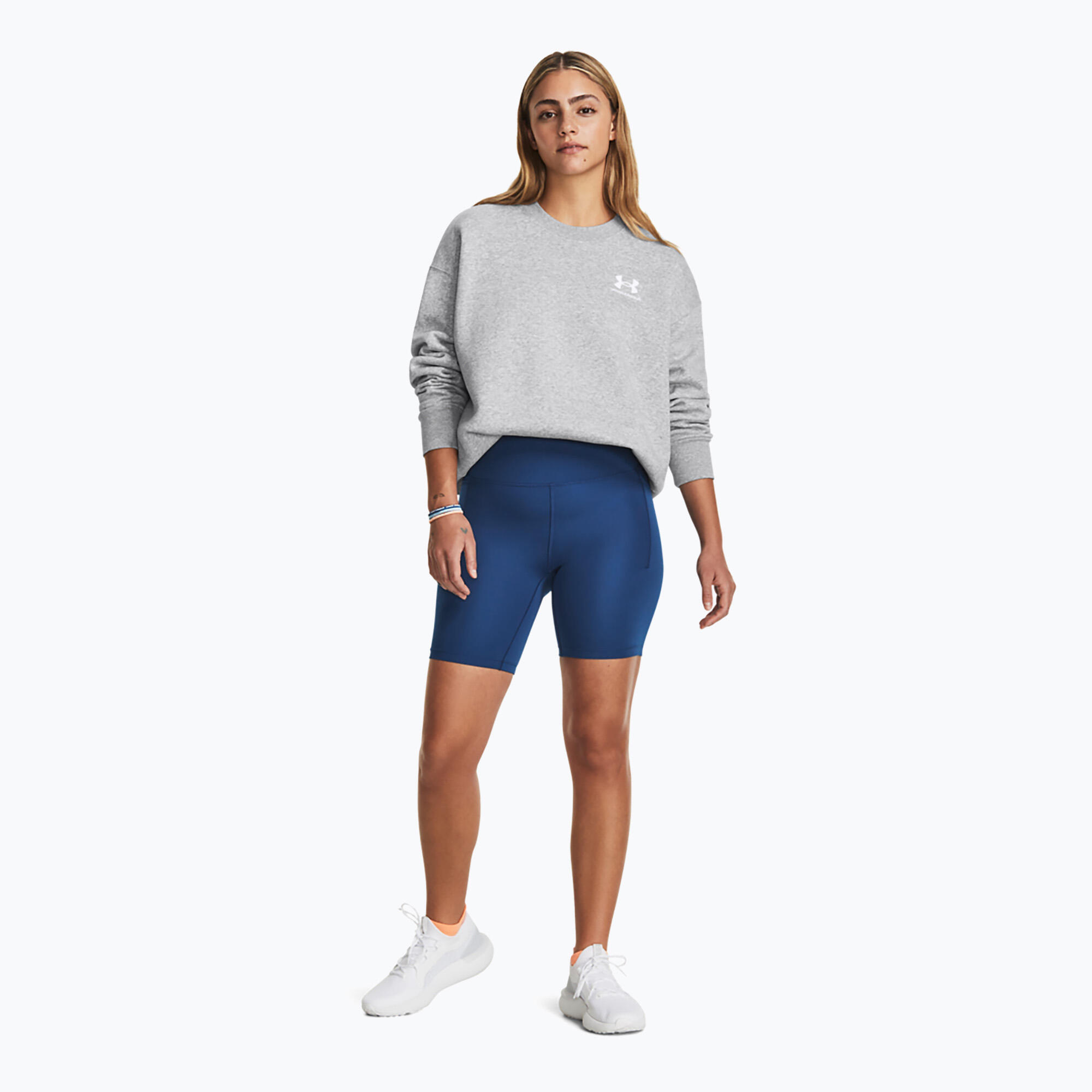 Bluza Damska Under Armour Oversize Nierozpinana Ciepła Icon Fleece Crew 2/6