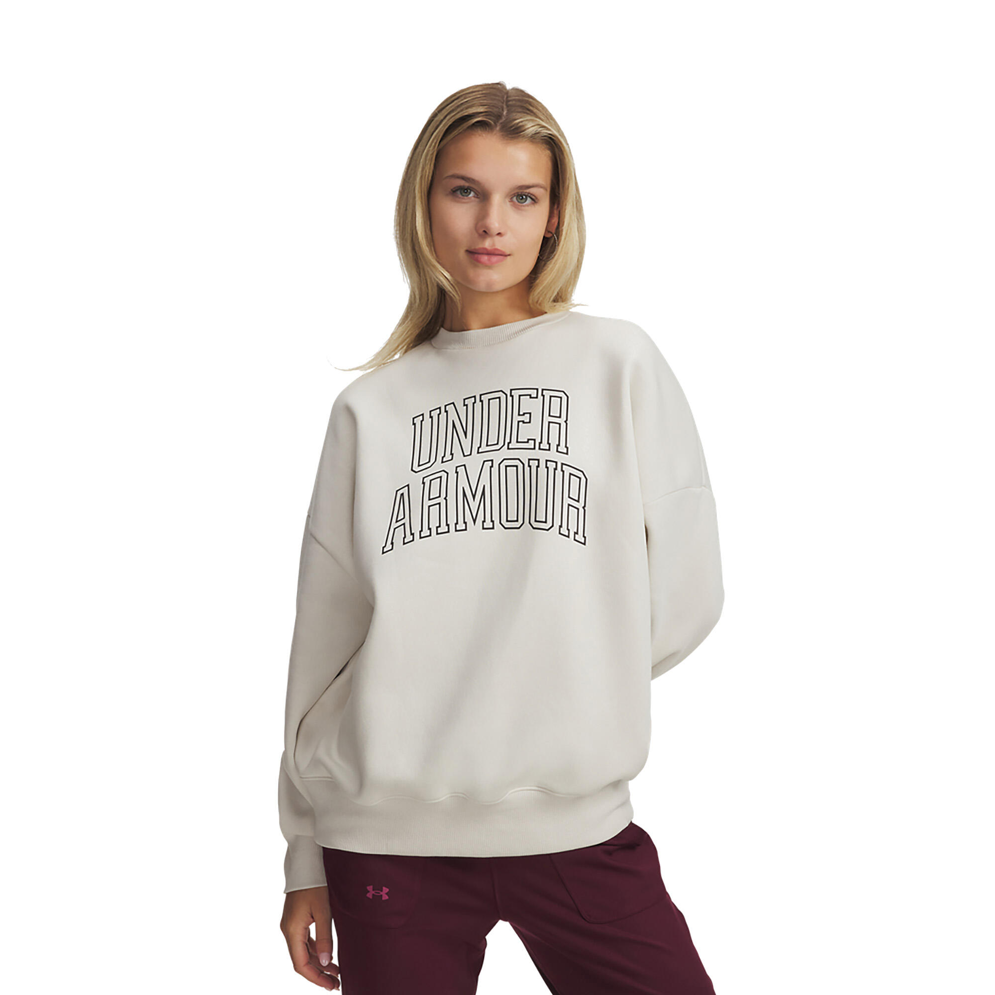 Bluza Damska Oversize Z Logo Under Armour Rival Fleece Varsity 5/5