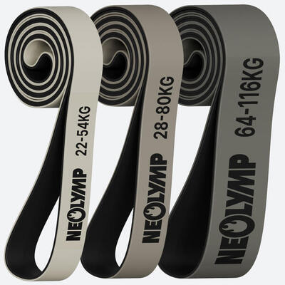 Resistance bands set – 3 weerstandsniveaus - weerstandsbanden voor de training