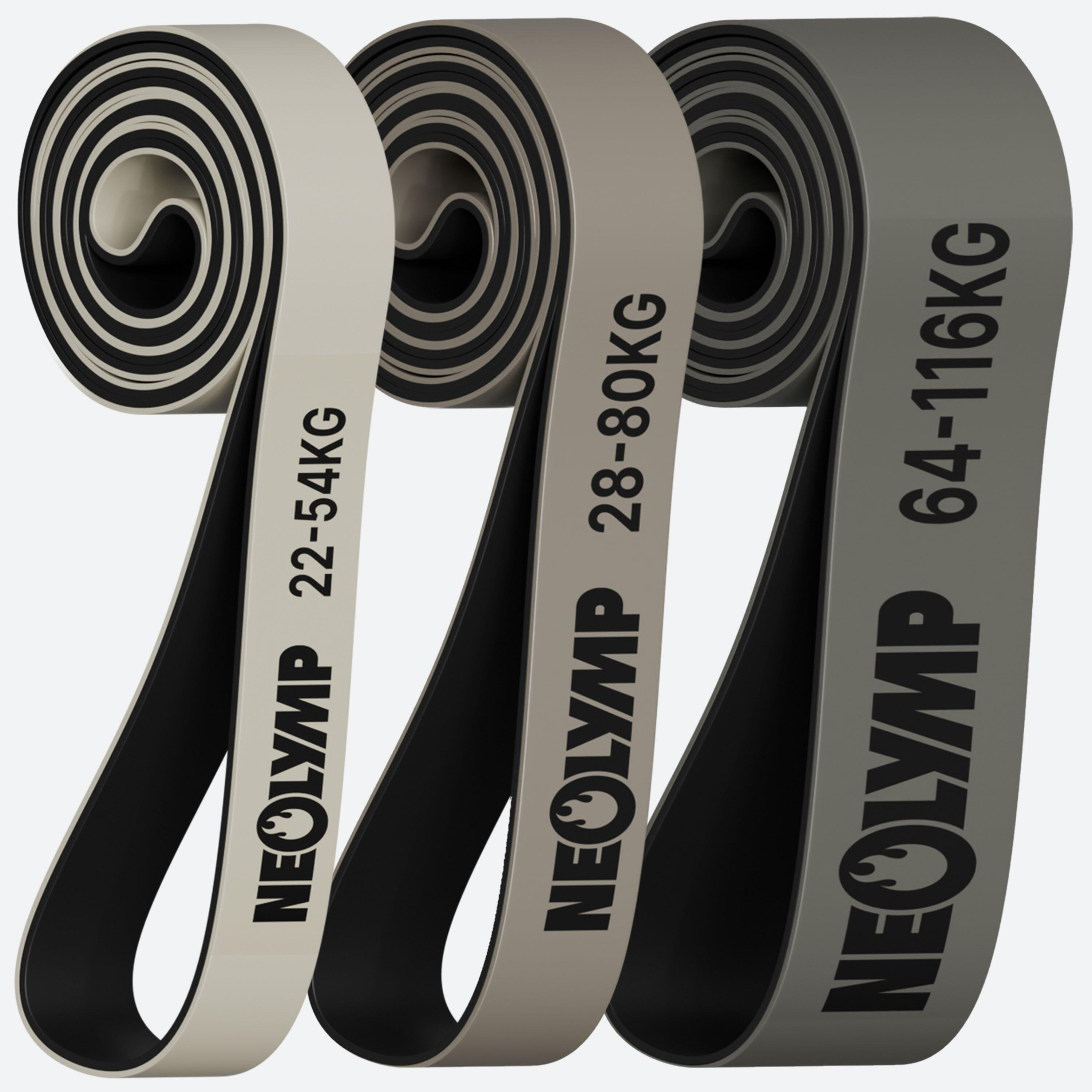 Zestaw Taśm Oporowych – 3 Poziomów Oporu– Taśmy do Treningu, Fitness Stretchingu