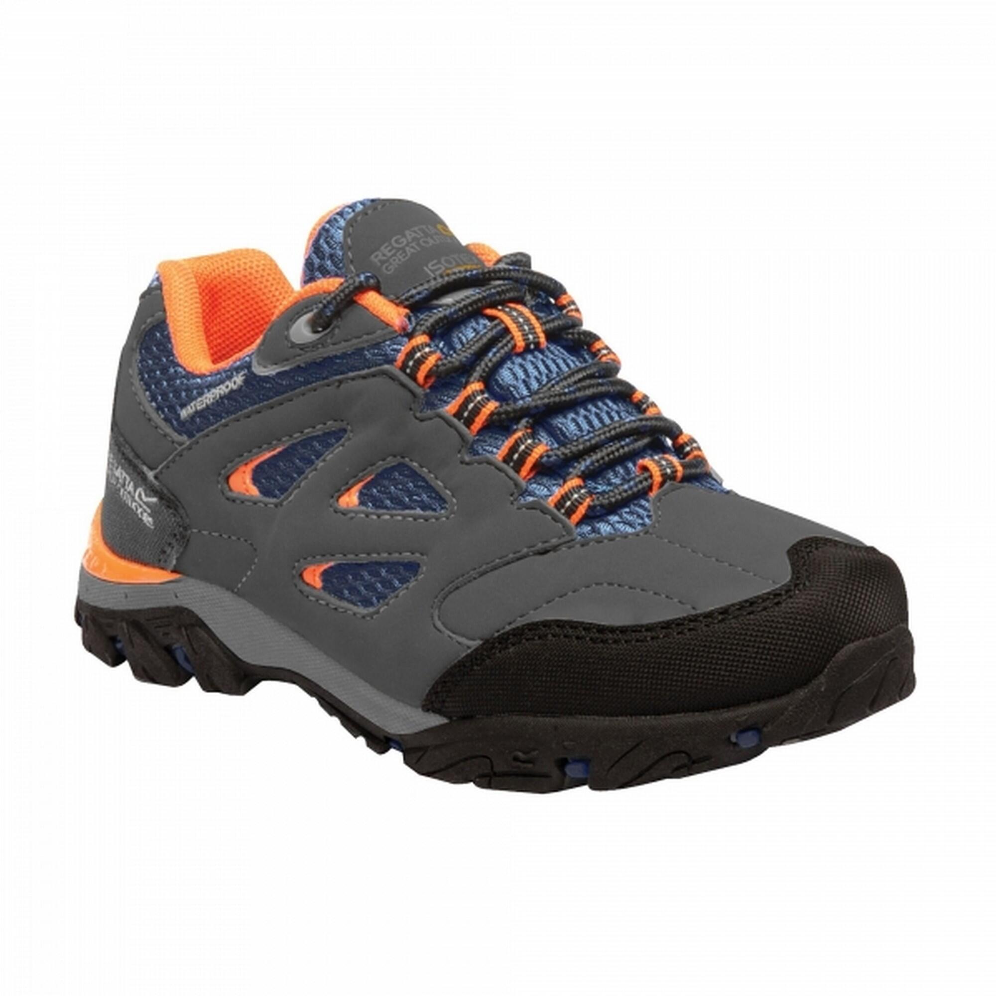 Regatta - Chaussures De Randonnée Holcombe Unisexe (gris Foncé/orange) - Chaussures De Sport - Gris|jaune|orange - 33 Cm - Decathlon