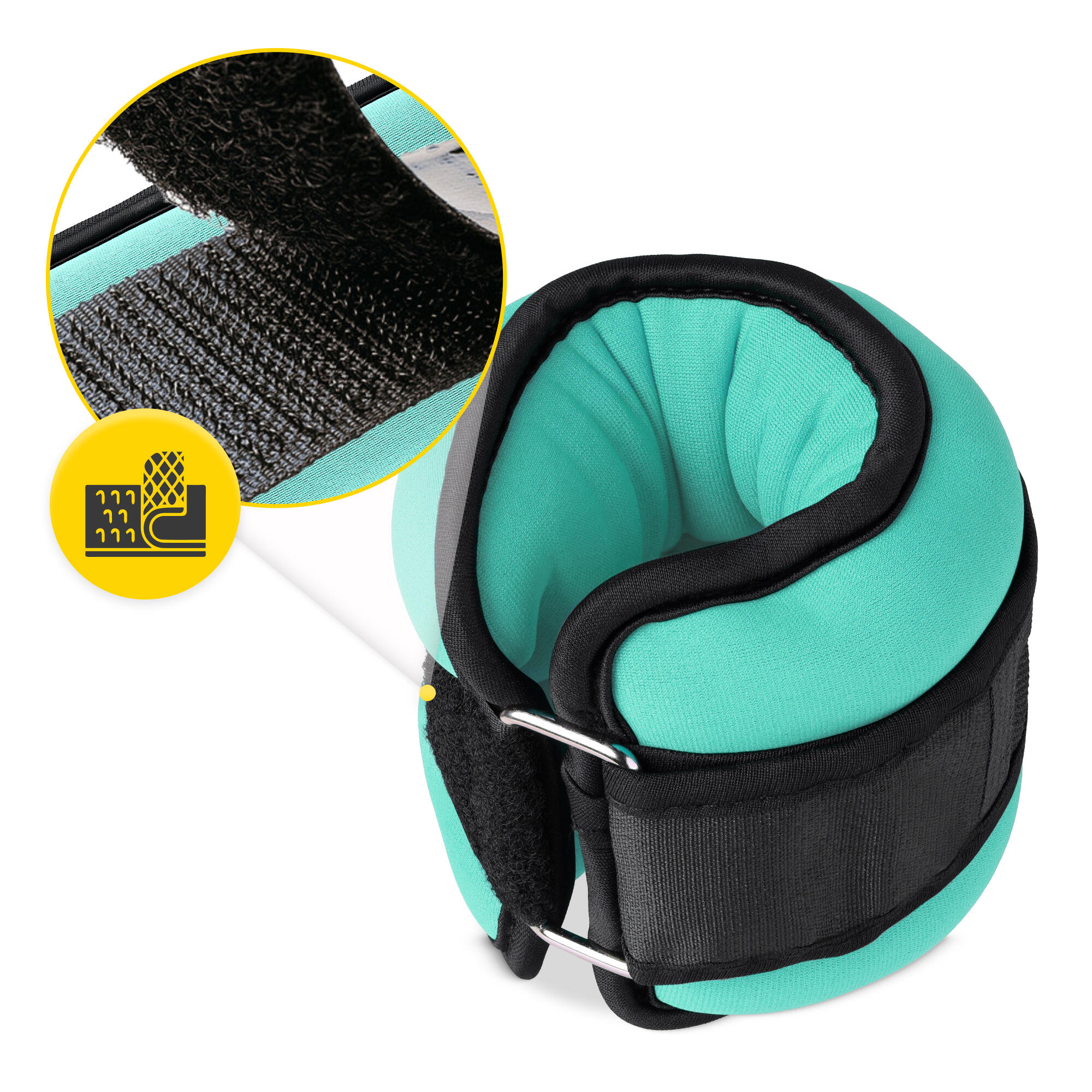 Cavigliere e polsiere pesate 2 pezzi neoprene fitness cardio running 4FIZJO 3/7