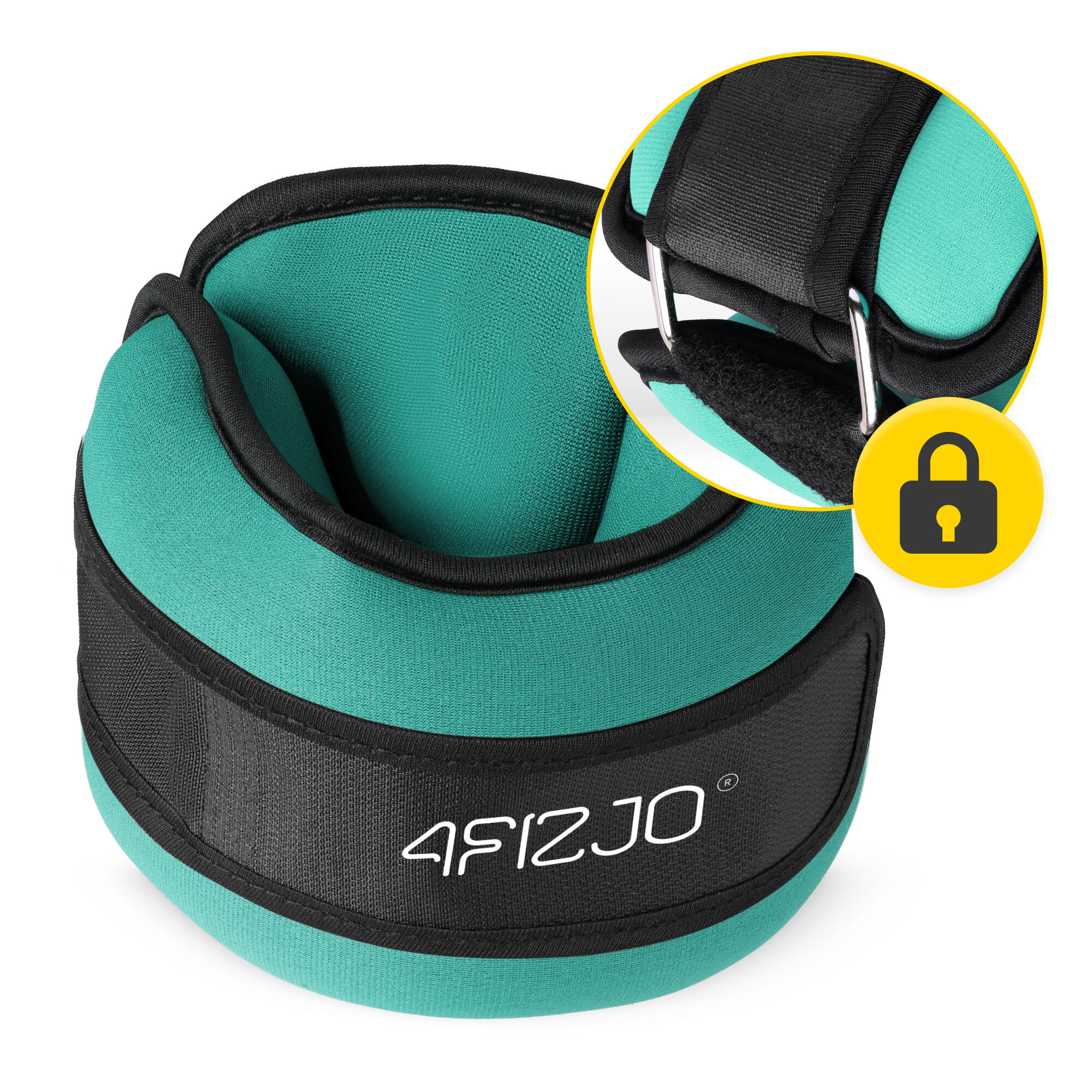Cavigliere e polsiere pesate 2 pezzi neoprene fitness cardio running 4FIZJO 7/7