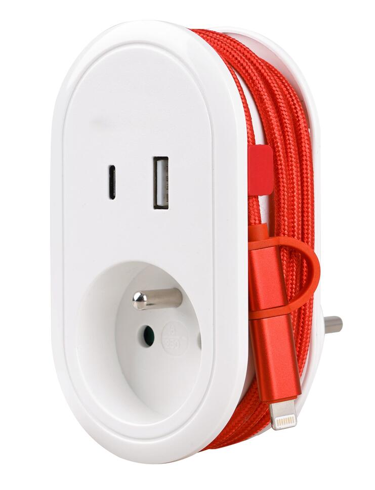 Adapter podróżny z kablem ładującym Germina