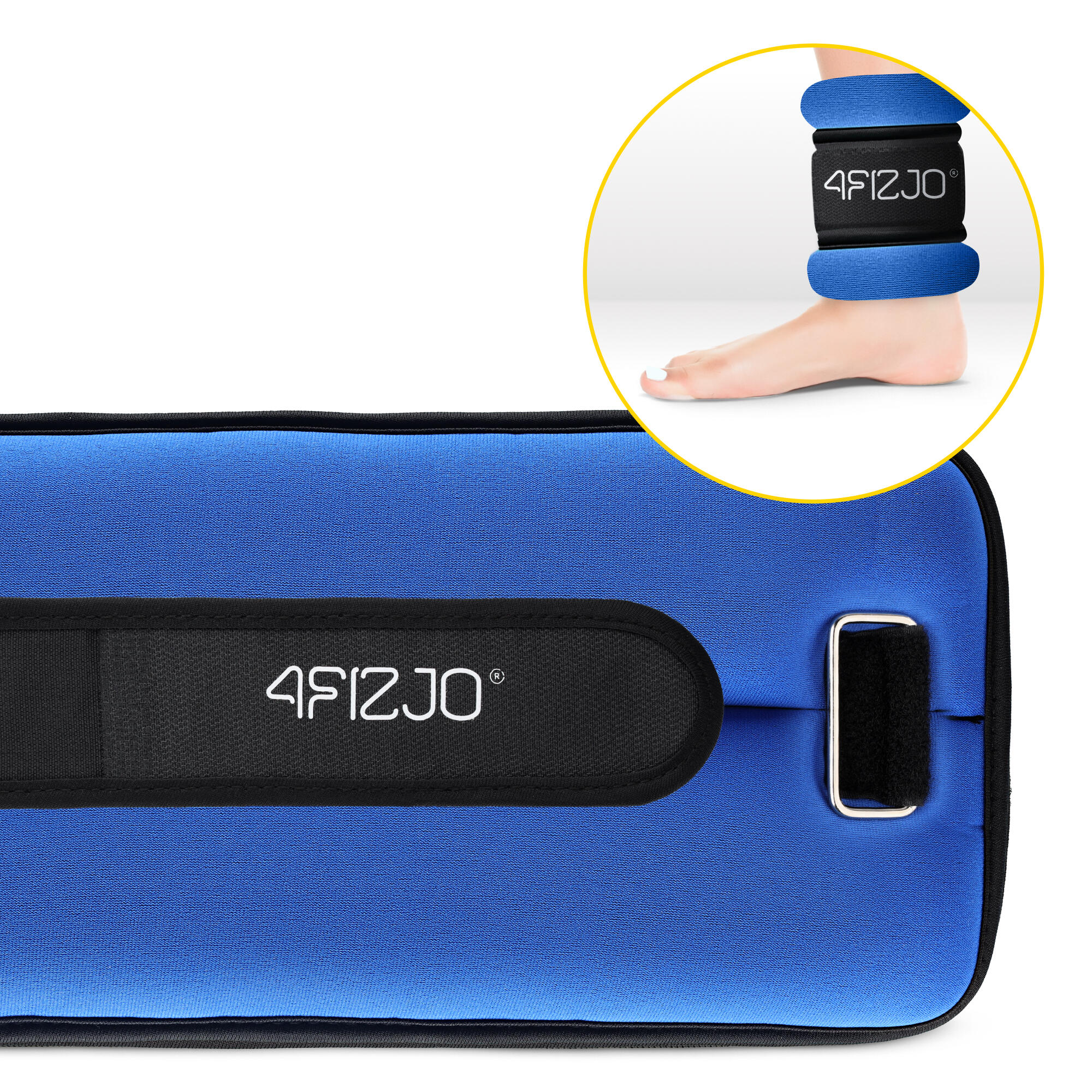 Cavigliere e polsiere pesate 2 pezzi neoprene fitness cardio running 4FIZJO 7/7