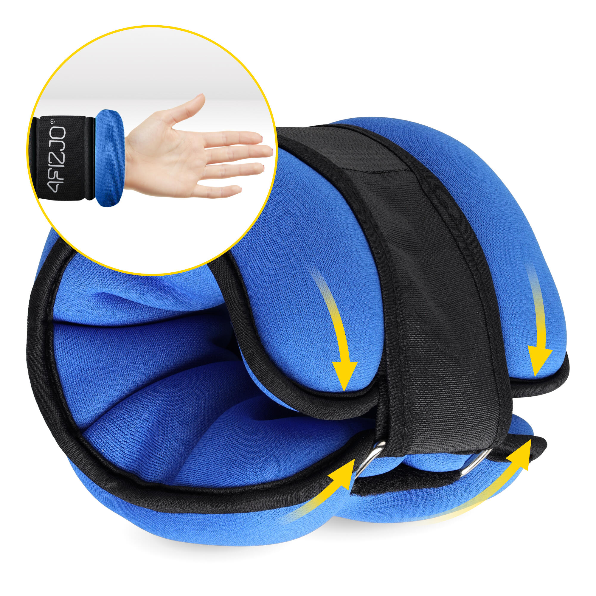 Cavigliere e polsiere pesate 2 pezzi neoprene fitness cardio running 4FIZJO 5/7