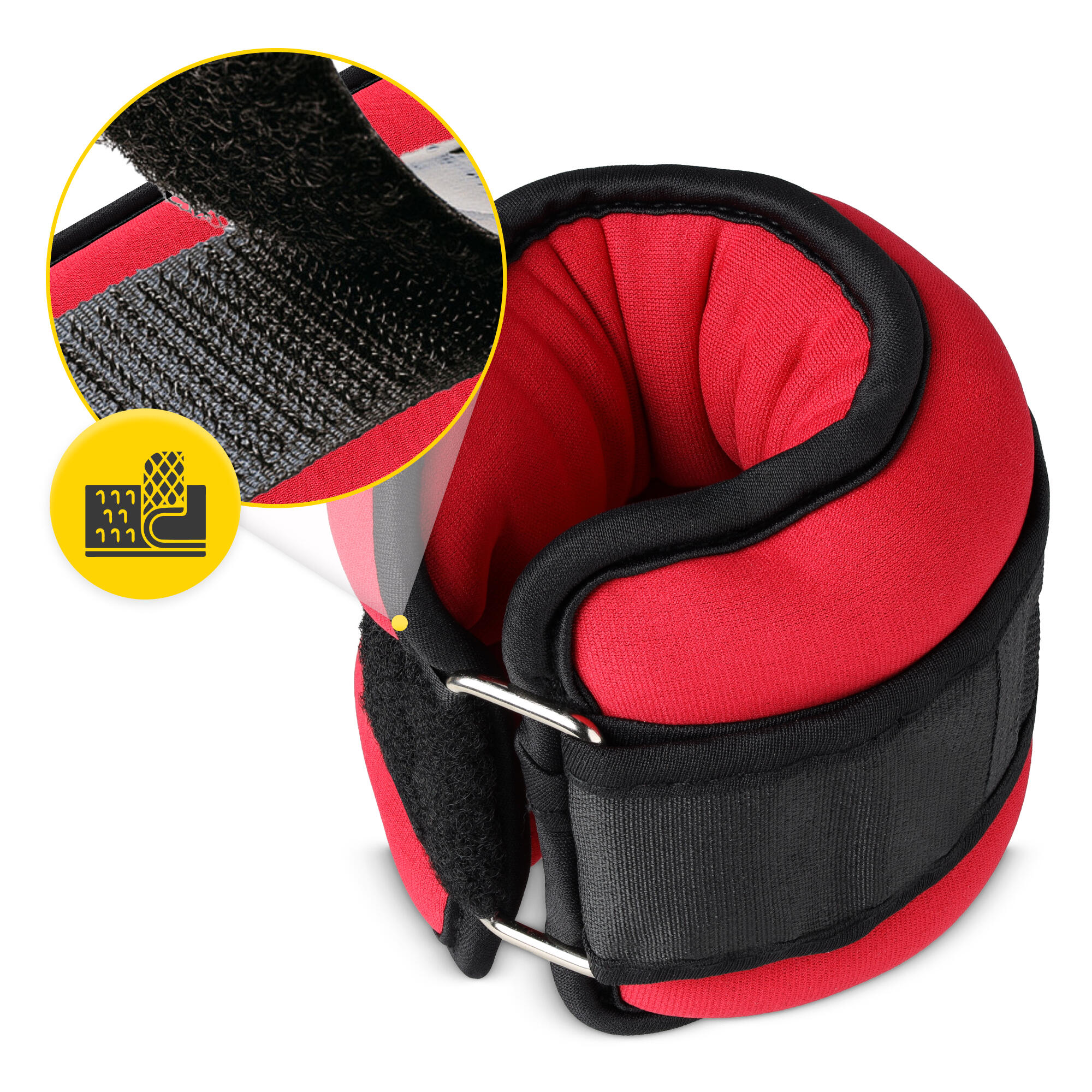 Cavigliere e polsiere pesate 2 pezzi neoprene fitness cardio running 4FIZJO 3/7