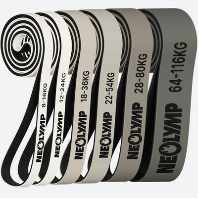 Resistance bands set – 6 weerstandsniveaus - weerstandsbanden voor de training
