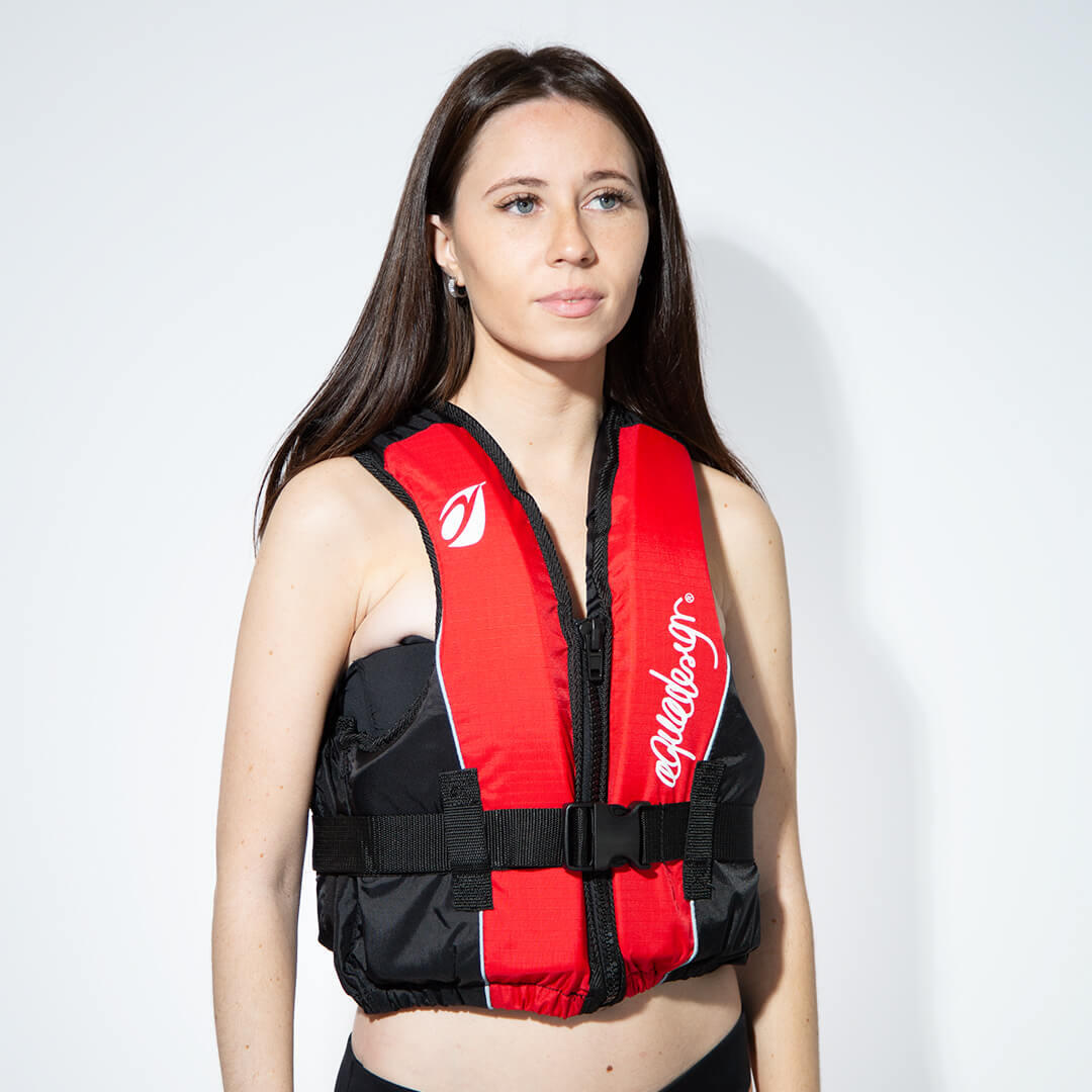 Aquadesign - Gilet D'Aide À La Flottabilité Sup/kayak Outdoor Club Rouge 70n - Gilet De Flottaison - Noir|rouge - Xs - Decathlon
