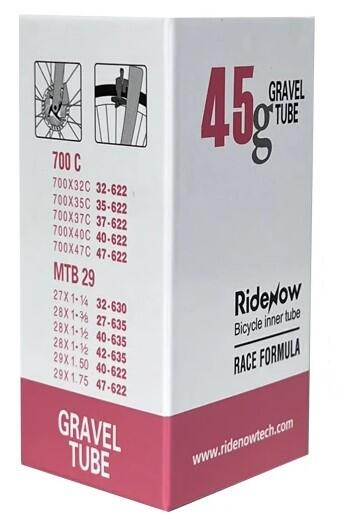 Dętka TPU RideNow Light 45g  gravel 700/32-47C  MTB 29/1.5-2.0  wentyl 65mm