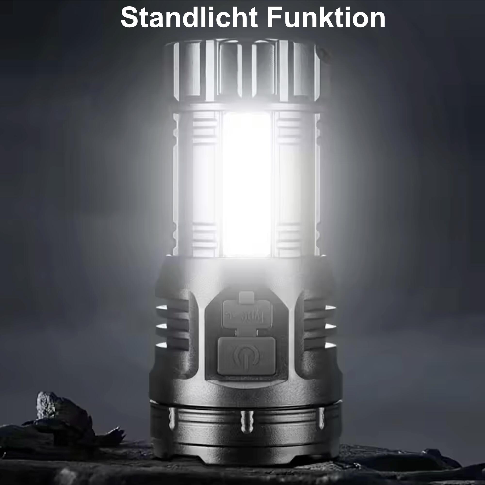Taschenlampe Akku 9 Led Lampe Standlicht Magnet sehr hell 3/6
