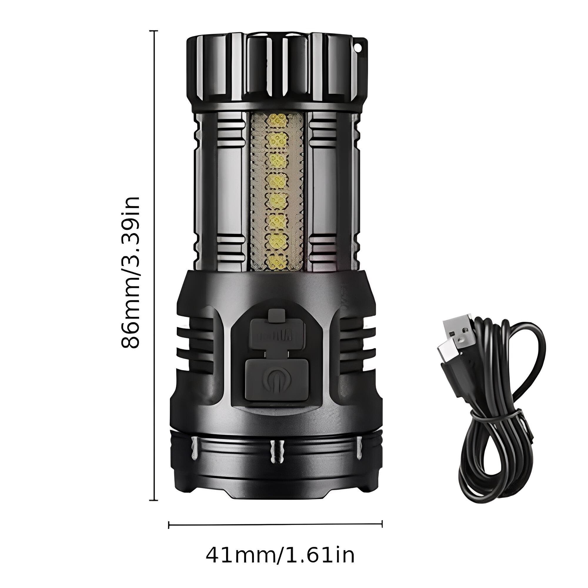 Taschenlampe Akku 9 Led Lampe Standlicht Magnet sehr hell 2/6
