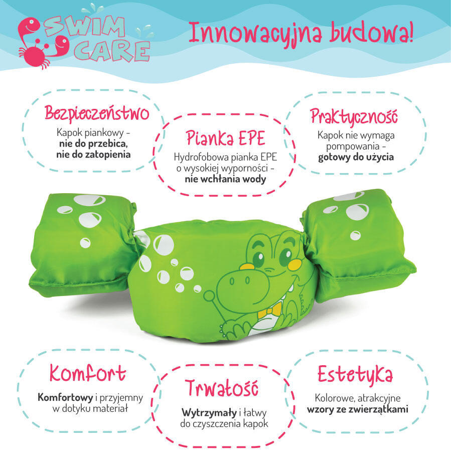 Kapok do pływania dla dzieci Swim Care Kroko Spoko 2/7