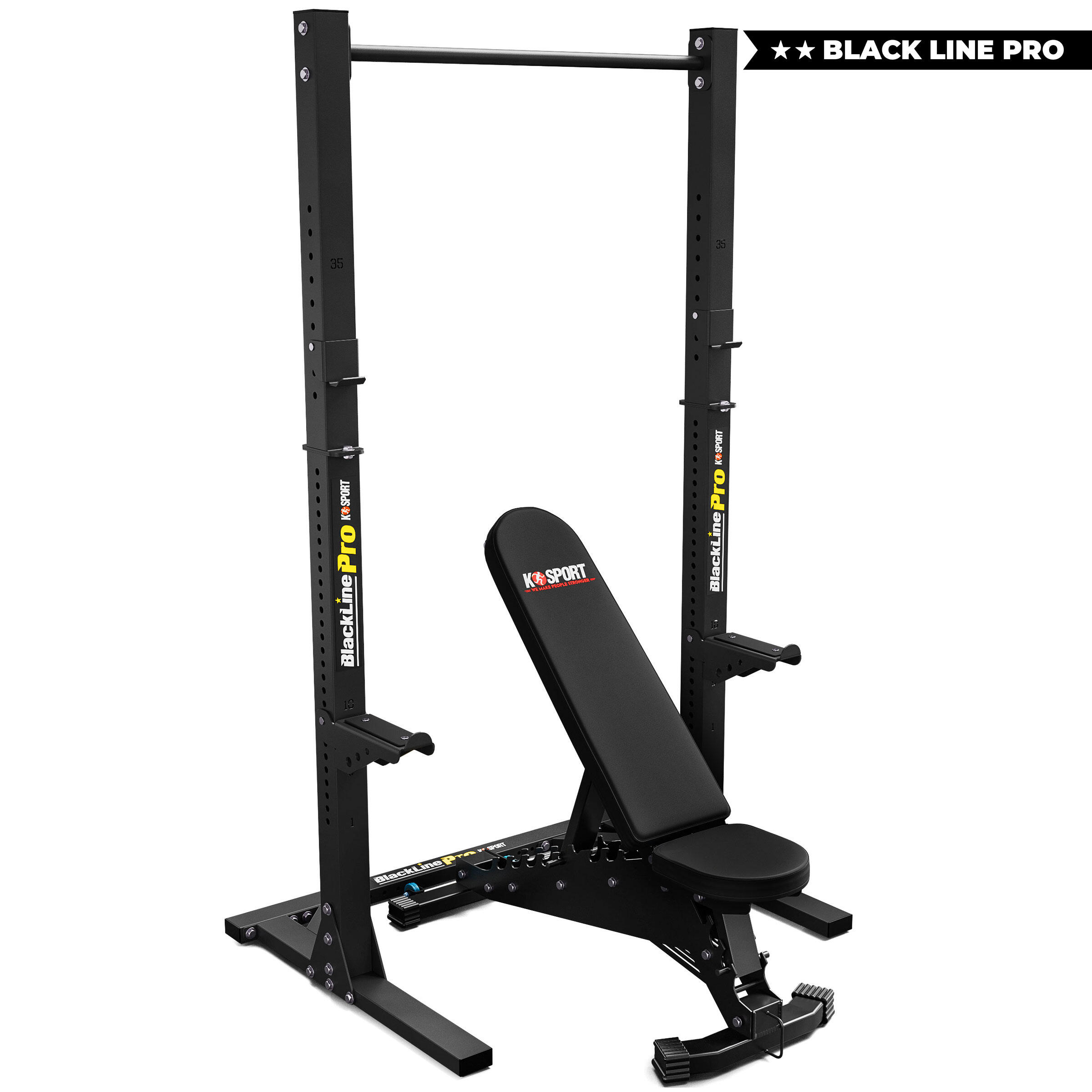 Zestaw ŁAWKA + Stojaki i drążek do podciągania RACK K-sport KSG013 3/7