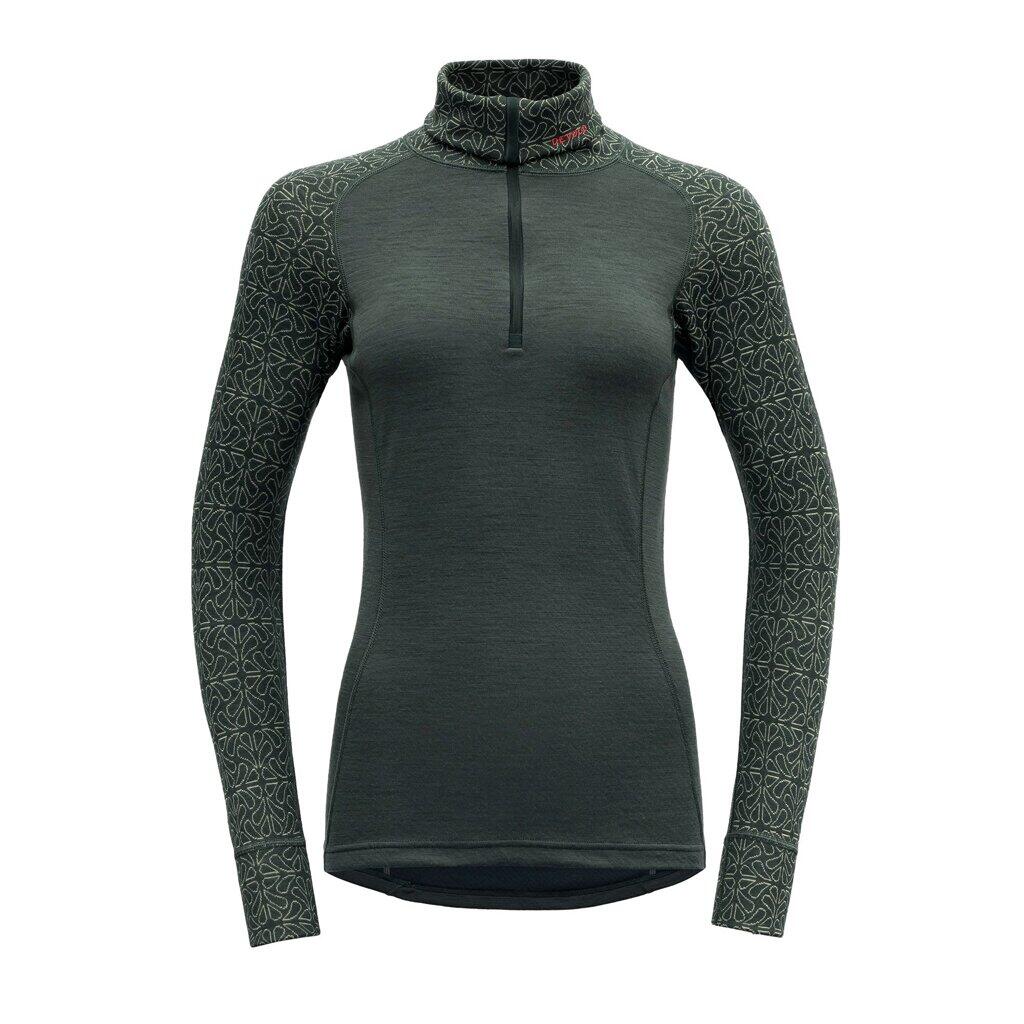 DEVOLD Funktionsshirt Duo Active Merino 205 Zip Neck Wmn woods