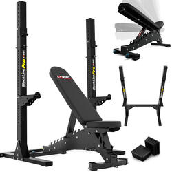 Ensemble Squat Rack avec banc de musculation réglable