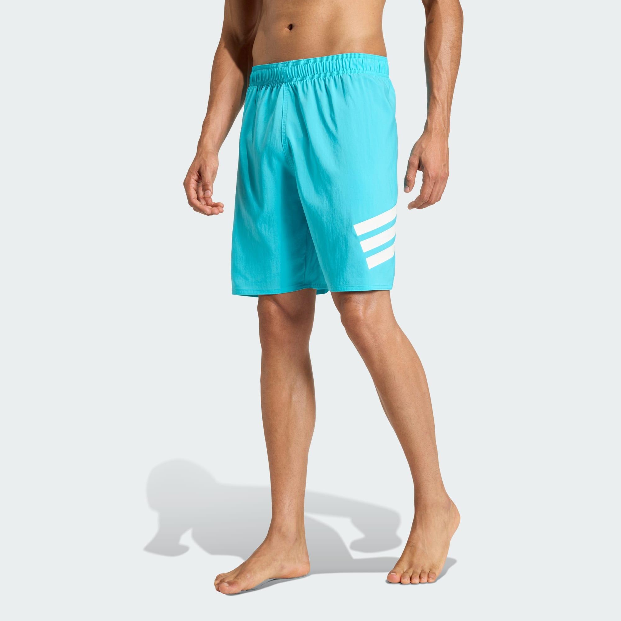 Adidas - Short De Bain 3 Bandes 20,3 Cm - Boxer De Bain - Blanc|bleu - 52 2xl - Decathlon