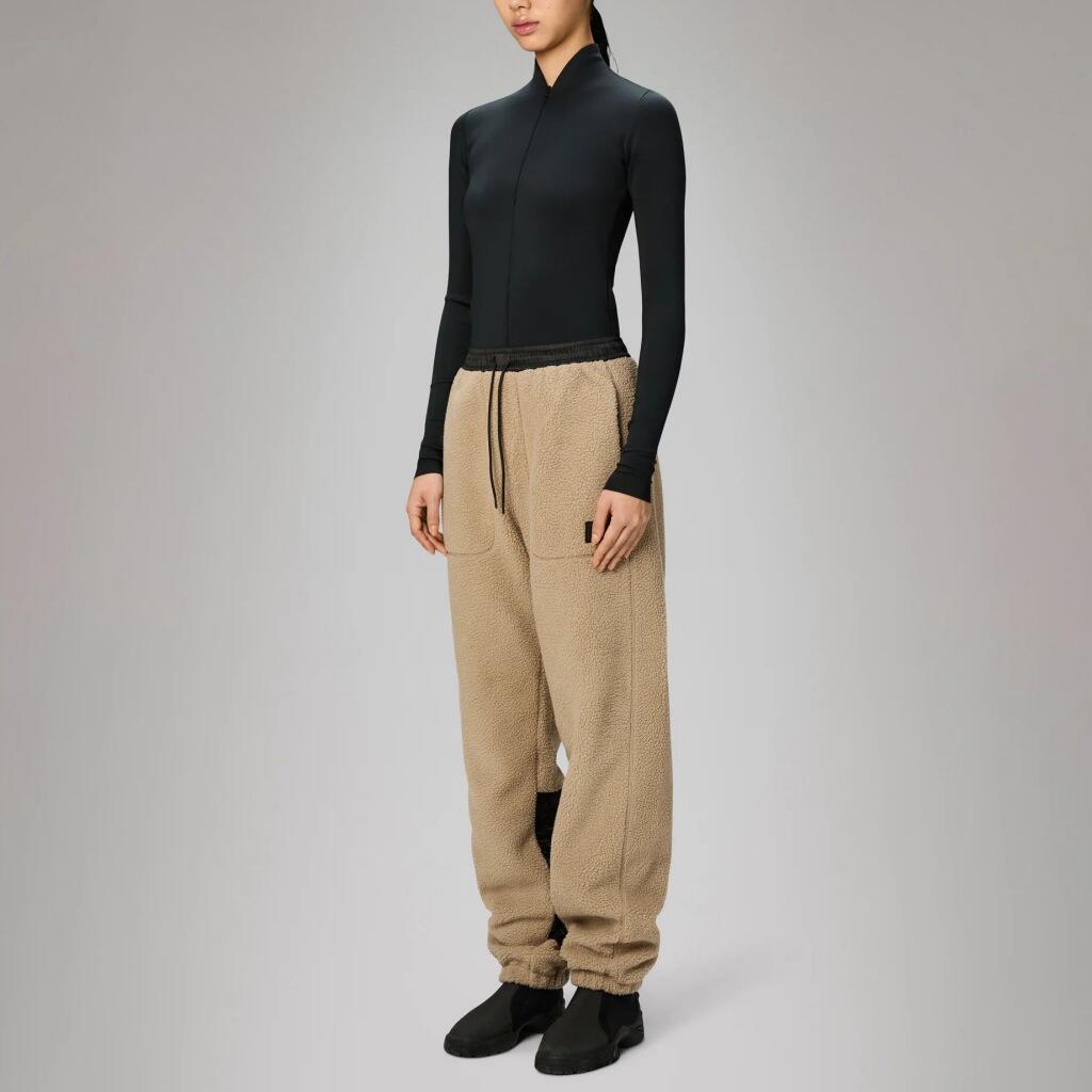 Pantaloni Rains Modello Yermo Fleece Pants Regular Colore Beige 4/5