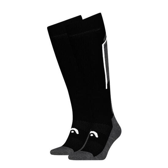 Calcetines de esquí - 2 pares - Negro/Gris oscuro