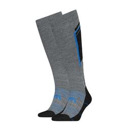 chaussettes de ski - Lot de 2 paires - gris/bleu