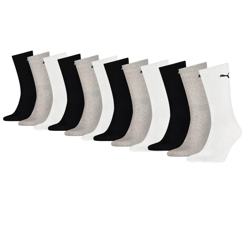 Puma - Chaussettes De Sport Puma - 12 Paires - Noir/blanc/gris - Chaussettes - Noir - 47/49 - Decathlon