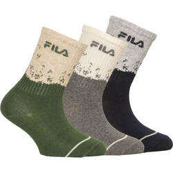 FILA Chaussettes Enfant 3-Pack, Taille 31-34