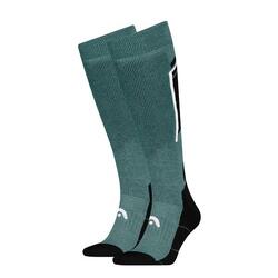 chaussettes de ski - Lot de 2 paires - noires/vertes