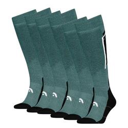 chaussettes de ski - Lot de 6 paires - gris/bleu
