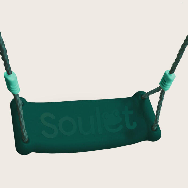 Siège balançoire plastique vert forêt pour portique bois enfant 3/5